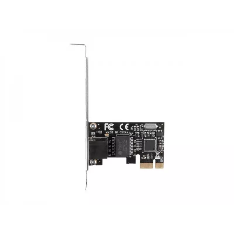 Wewnętrzna karta sieciowa Ethernet LANBERG PCE-1GB-201, PCI Express, 1× RJ-45 Gigabit (1000 Mbit/s), czarna