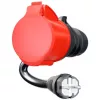 go-e Adapter do Gemini flex 22 kW, CEE czerwone gniazdo trójfazowe 32A > Gniazdo domowe (czarny, 30 cm)