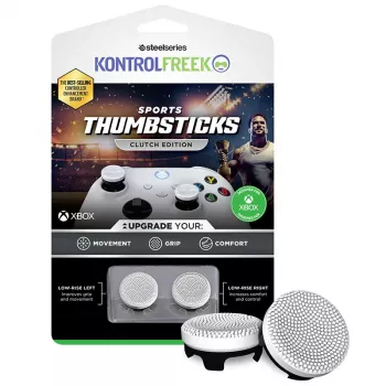 Nakładki na gałki analogowe kontrolera gamingowego STEELSERIES KontrolFreek Sports Clutch biały Czarny XBX, wysoka przyczepność, wydajność