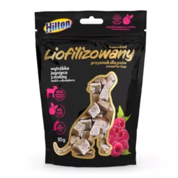 Liofilizowany przysmak dla psa Hilton z wątróbką jagnięcą i maliną 50 g