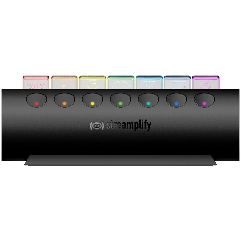Streamplify HUB CTRL 7, 7x USB 3.0 Type A, RGB, 12V, EU Power kabel - czarny