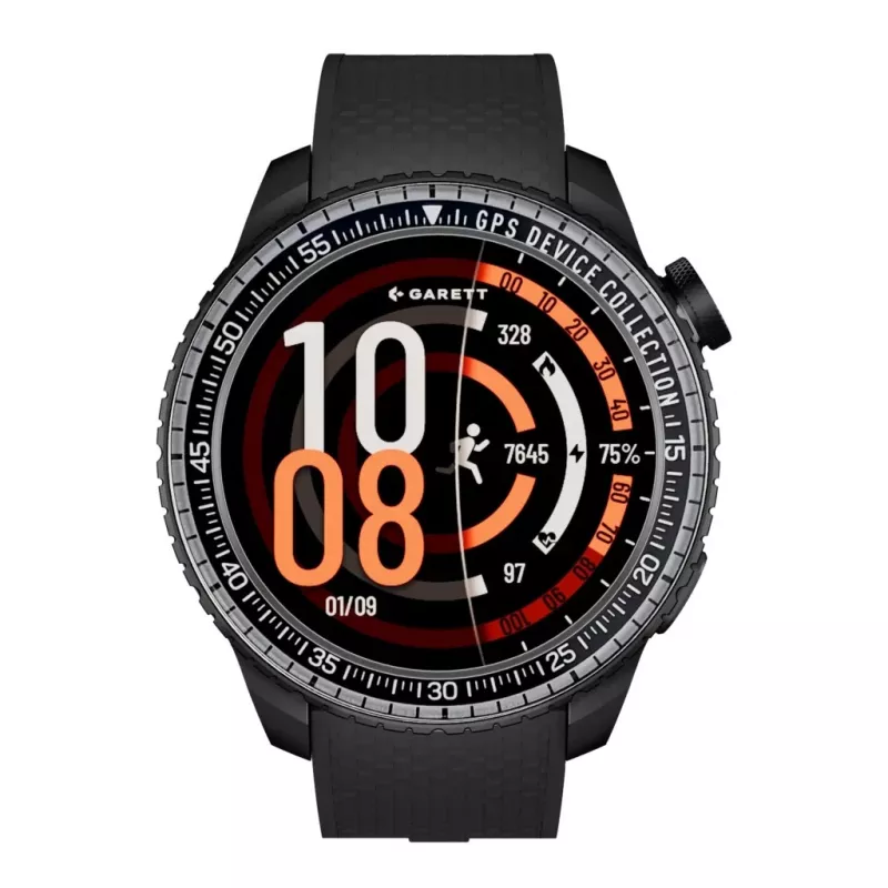 Smartwatch Garett Compass GPS czarny — smartwatch Garett Compass GPS, czarny