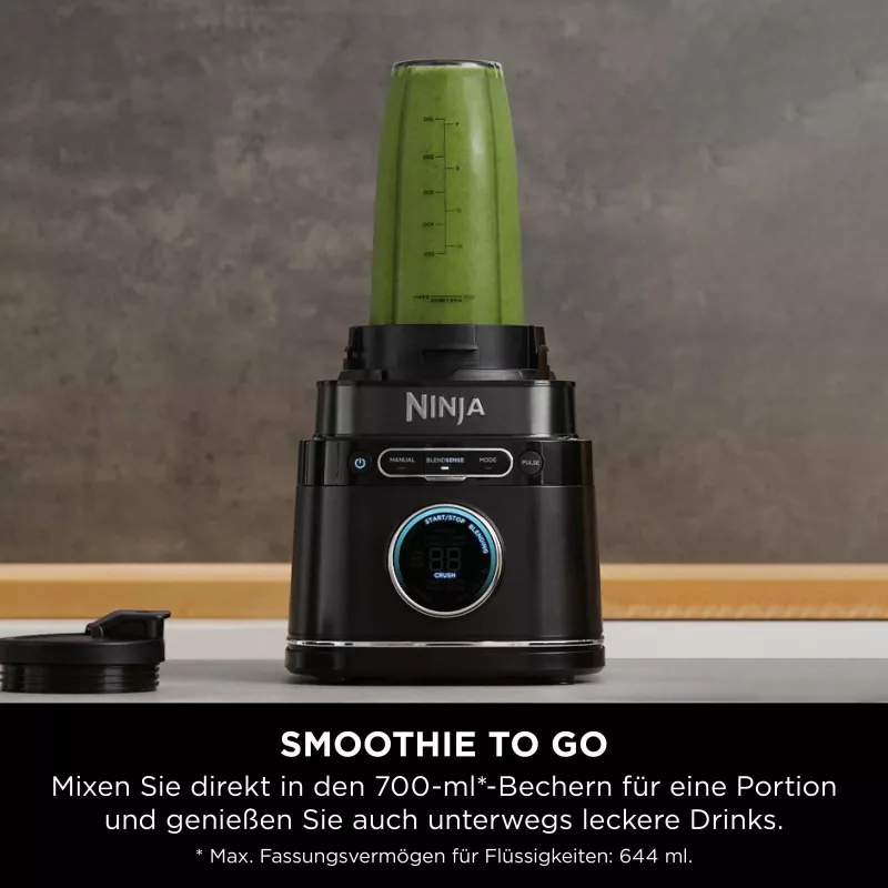 Ninja TB301EU Detect Power Mixer Pro blender, 1,2 kW, 6 programów automatycznych, czarny