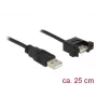Kabel USB DeLOCK 85462 USB 2.0 0,25 m Czarny