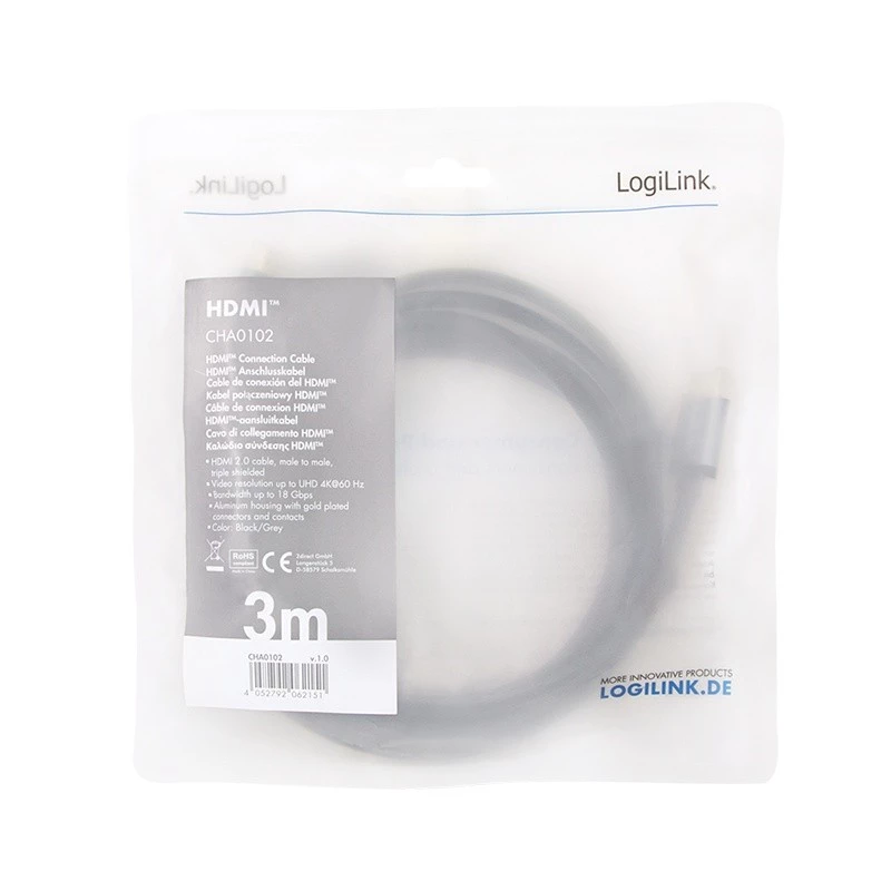 Kabel HDMI LogiLink CHA0102 3m