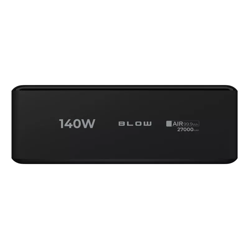 Powerbank BLOW AIR99.9 27000mAh PD 140W LCD — 2× USB‑C, 1× USB‑A, 27000 mAh, 140 W łączna moc