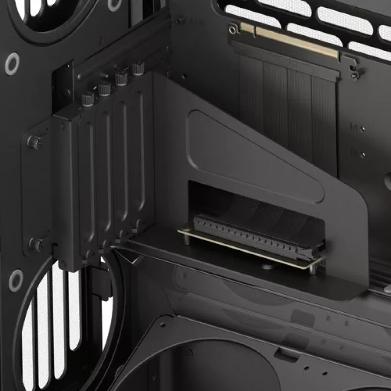 Obudowa PC HAVN HS 420 VGPU, Midi-Tower, E-ATX, szkło hartowane, kabel riser PCIe 5.0 - czarna