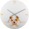 NeXtime klok 8136 Puppy, Ø43 cm, ścienny, biały/beżowy