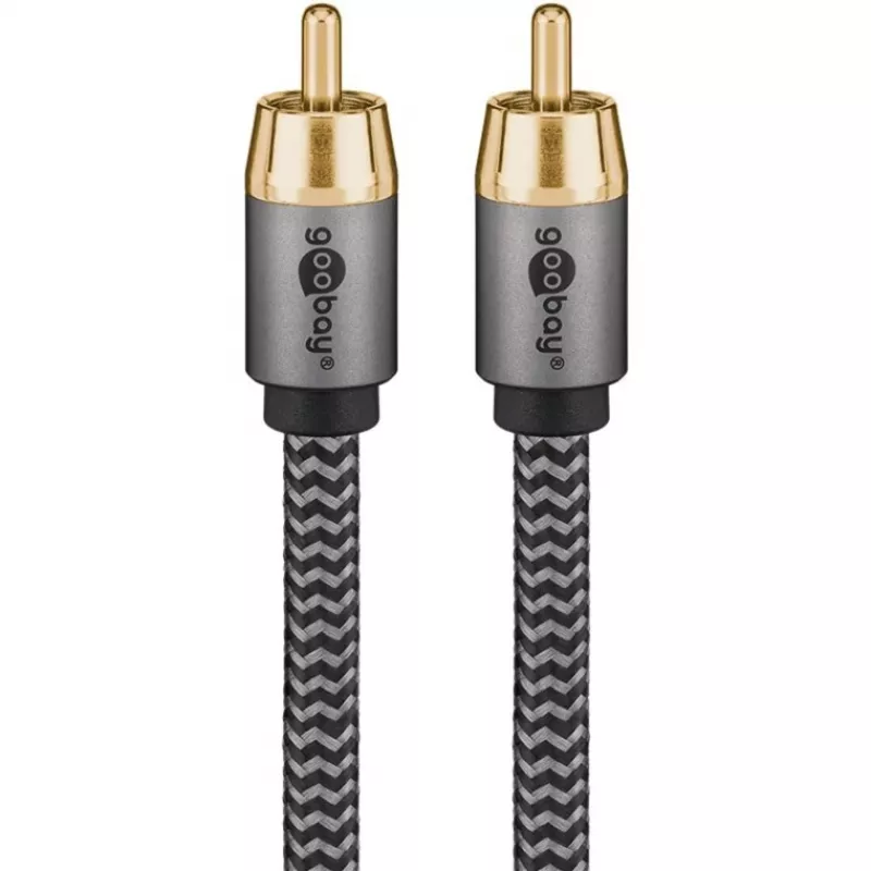 Goobay 65296. Anschluss 1: RCA, Steckverbinder 1 Geschlecht: Männlich, Anschluss 2: RCA, Steckverbinder 2 Geschlecht: Männlich, Kabelmaterial: Kupfer,