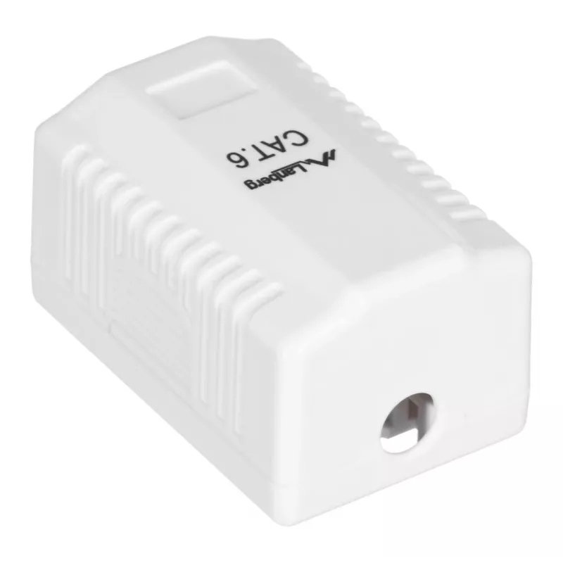 Puszka natynkowa LANBERG RJ-45 OU6-0001-W, Kat.6, biała