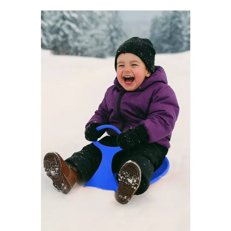 Sanki Jamara Snow Play Snow Glider niebieskie — sanki plastikowe, 570×380×30 mm, od 3 lat