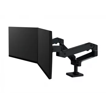 Ergotron LX Pro - Zestaw montażowy (podwójne ramię) - modułowy - na 2 monitory LCD - obok siebie - aluminium - czarny - rozmiar ekranu: do 68,6 cm (do 27 cali) (45-686-292)