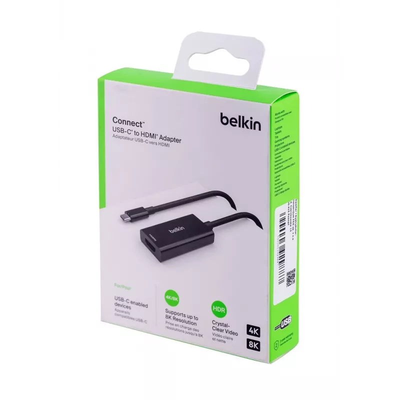 Belkin AVC013BTBK adapter kabla wideo HDMI Typ A (Standard) USB Type-C Czarny