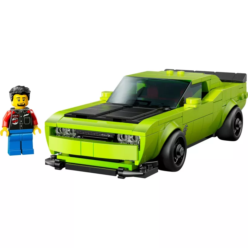 Samochodowy zestaw konstrukcyjny LEGO Speed Champions Dodge Challenger SRT Hellcat 77237 — 390 elementów, 1 minifigurka, wiek 9+