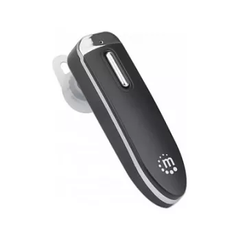 Manhattan Bluetooth Headset pojedynczy, Mikrofon dookólny, Zintegrowane sterowanie, Czarny, 10 godzin czasu pracy, Zasięg 10 m, Kabel ładujący USB-A w zestawie, Bluetooth v4.0, 3 lata gwarancji