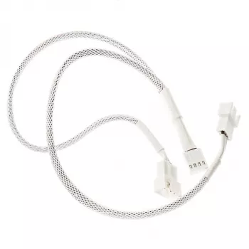 Kabel rozdzielacz PWM wentylatora Kolink PGW-AC-KOL-159 35 cm w oplocie biały, 1-do-2 złącza PWM