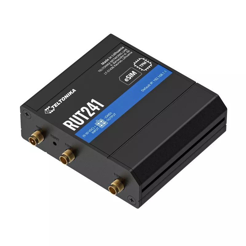 Router LTE WiFi 4 Teltonika RUT241 ESIM wersja europejska z zasilaczem EU (RUT241210000)