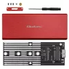 Obudowa SSD QOLTEC 51831 USB 3.0 dla dysków M.2 SATA do 2 TB, czerwona, obsługa długości 30 mm, do 4 dysków