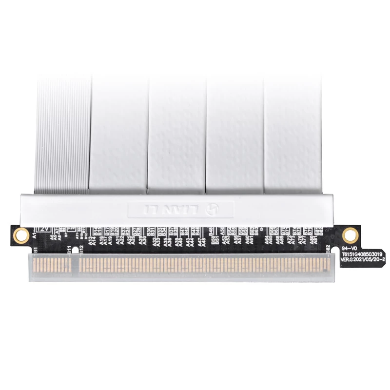 Kabel riser Lian Li PW-PCIV-4-90W PCIe 4.0 900 mm biały