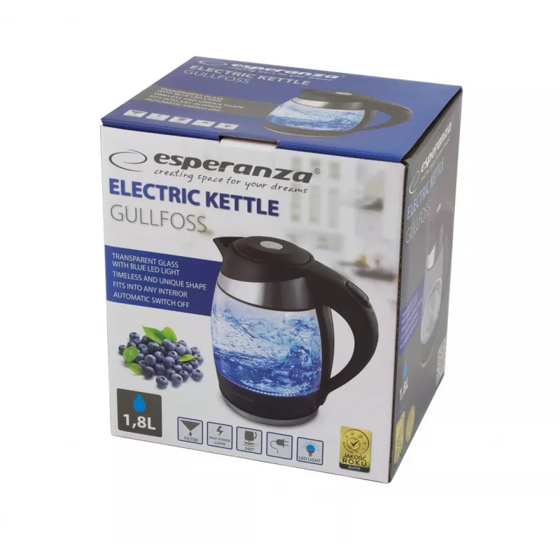 Czajnik elektryczny Esperanza EKK009 1,8 L Czarny, Wielokolorowy 2200 W