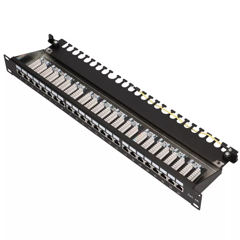 Patch Panel - Extralink CAT6A STP, 24 porty