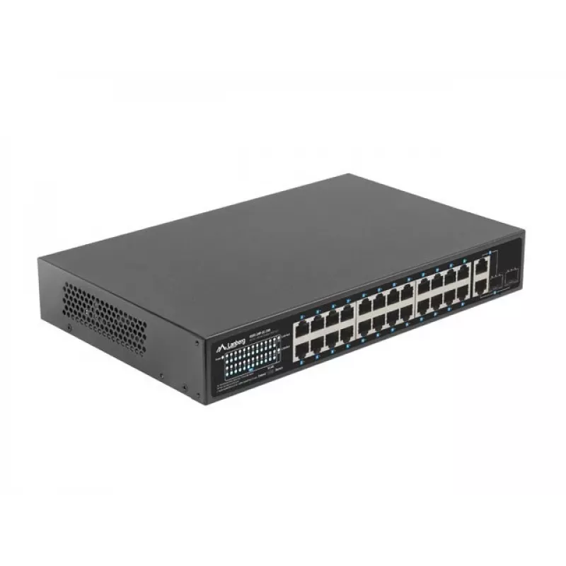 Przełącznik sieciowy Lanberg RSFE-24P-2C-250 Niezarządzalny Gigabit Ethernet (10/100/1000)