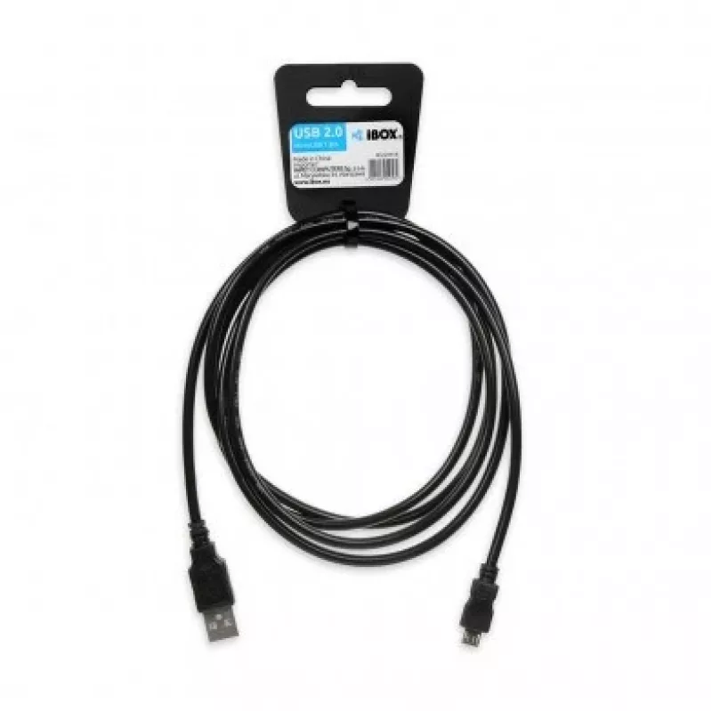 Kabel USB A do Micro-USB B IBOX IKU2M18 1,8 m USB 2.0, czarny, 2 A