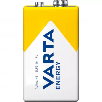 Bateria Varta ENERGY 9 V Alkaliczna — 9 V, wysokość 48,5 mm, 46 g, 1 szt.