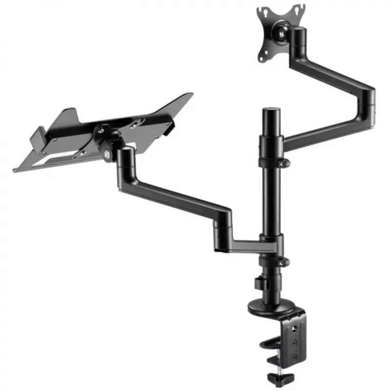 Uchwyt do monitora WENTRONIC Goobay Deluxe 74417 z ramieniem na laptopa, czarny