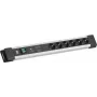Bachmann CONNECTUS 6xCEE7/3 1xGVS-Plus 1x przełącznik 2.0m CEE7/7 szary (BM005924)