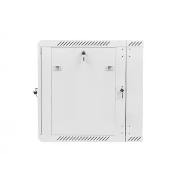 DWUCZĘŚCIOWA SZAFKA RACK DO MONTAŻU NA ŚCIANIE 19 inch 12U 600X600 SZARA LANBERG (PŁASKI PAKIET)