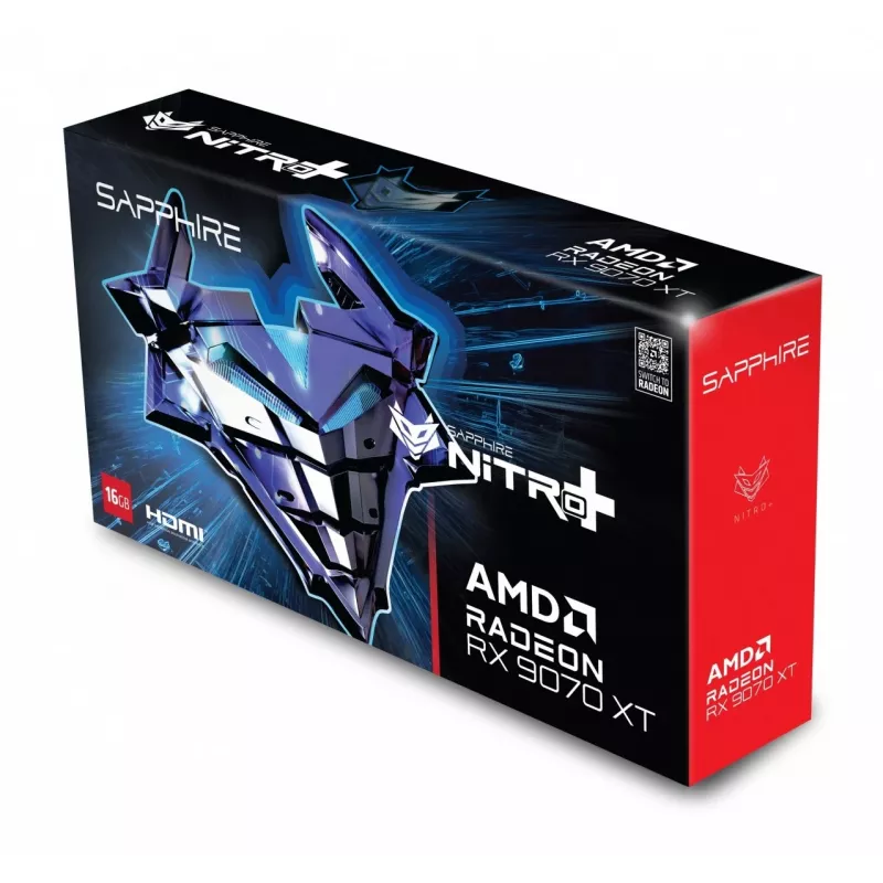 Karta graficzna Sapphire Radeon RX 9070 XT, 16 GB GDDR6, PCIe 5.0, 256-bit, 330 W TDP