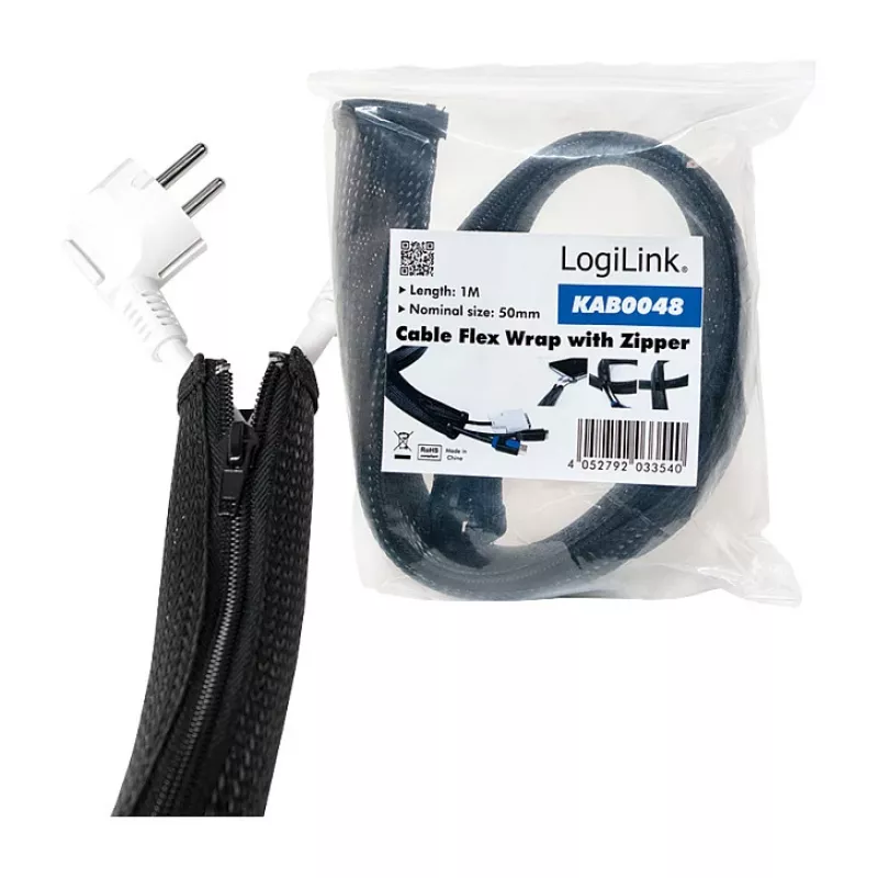 Osłona na kable LogiLink KAB0048 Czarna
