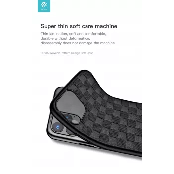 Miękkie etui Devia Woven2 do iPhone 11 Pro, ochronna obudowa o teksturze splotu, czerwona