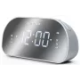 Zegar radiowy Muse M-170CMR — cyfrowy zegar radiowy, wyświetlacz LED 1,2 cala, FM, AC 230V, zapasowe AAA, lustro/biały