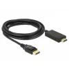 Kabel wideo adapter DeLOCK 85318 DisplayPort na HDMI 3m Czarny