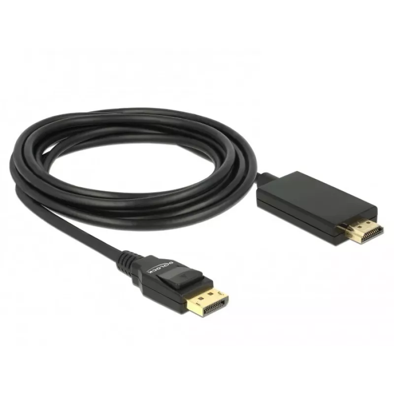 Kabel wideo adapter DeLOCK 85318 DisplayPort na HDMI 3m Czarny