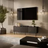 Cama LUCCA 3D szafka TV 165x40x59 czarny