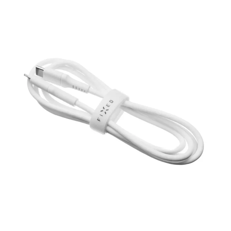 Kabel Fixed z ciekłego silikonu FIXDLS-CC12-WH 60W biały kabel USB
