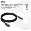 CLUB3D USB4 Gen3x2 Type-C dwukierunkowy kabel 8K60Hz, Dane 40Gbps, PD 240W(48V/5A) EPR M/M 2m / 6.56ft