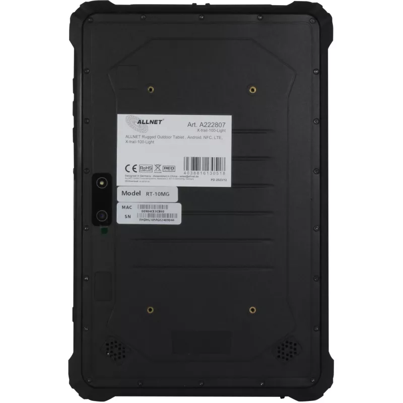 ALLNET Wytrzymały tablet zewnętrzny 10 cali 8 GB 128 GB Android NFC LTE X-trail-100-Light (X-trail-100-Light)