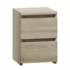 Szafka nocna top e shop M2 SONOMA — stolik nocny z 2 szufladami, Dąb, 300×300×400 mm