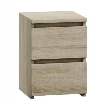 Szafka nocna top e shop M2 SONOMA — stolik nocny z 2 szufladami, Dąb, 300×300×400 mm