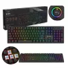 Klawiatura mechaniczna dla graczy SAVIO STYX Outemu niebieski Hot-Swap RGB USB QWERTY US International Czarna 104-klawiszowa pełnowymiarowa