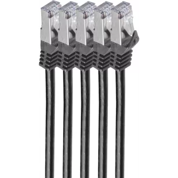 Kabel sieciowy ShiverPeaks BS75512-S-SET5 czarny 2m Cat7 S/FTP