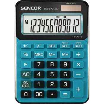 Kalkulator biurkowy SENCOR SEC 372BU, 12-cyfrowy wyświetlacz LCD