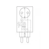 Inteligentna wtyczka zewnętrzna Shelly Wave z kontrolą WiFi IP44 – 230 V, 12 A, 2500 W, SmartStart, OTA, LED