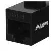 Moduł keystone LANBERG KSU6-3000 — Cat6 U/UTP RJ-45 żeński na RJ-45 żeński, płaska konstrukcja, czarny