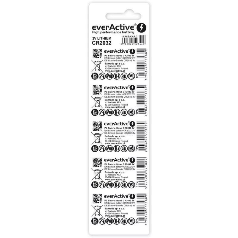 Lithium batteries everActive CR2032 - blister 5 szt.