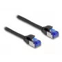 Kabel sieciowy DeLOCK RJ45 Cat.6A S/FTP cienki 1m Czarny